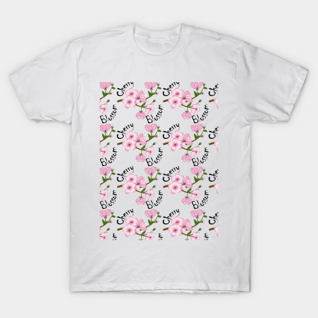 Cherry Blossom T-Shirt by Designoholic